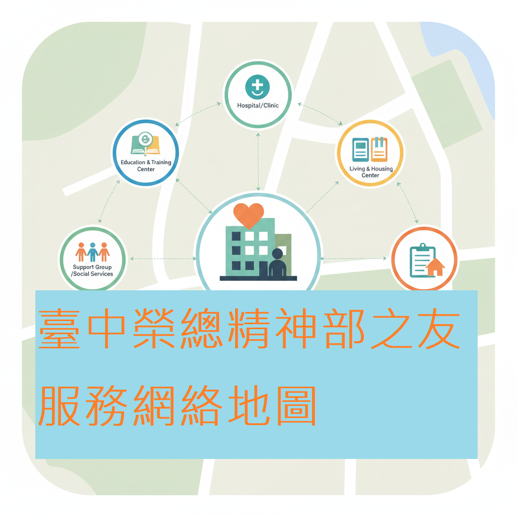 臺中榮總精神部之友 服務網絡地圖
